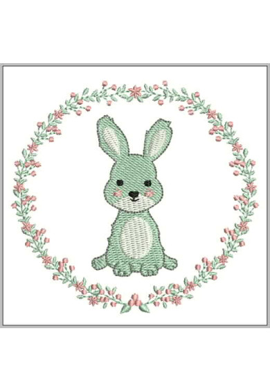 Dec132 - Small Delicate Bunny wreath